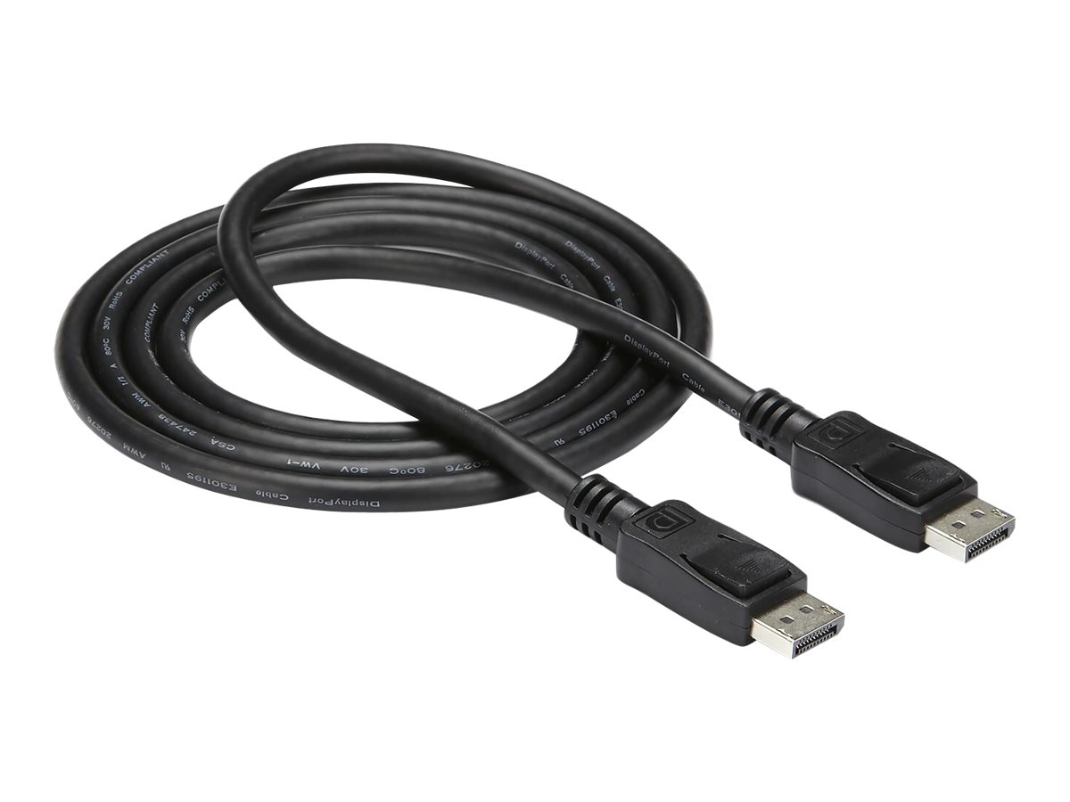 StarTech.com 5m DisplayPort Kabel mit Verriegelung 2m (Stecker/Stecker) - DP (20 Pin) Kabel - Schwarz - DisplayPort Audio- / Videokabel - DisplayPort-Kabel - 5 m