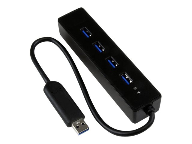 STARTECH.COM 4 Port Portable SuperSpeed USB 3.0 Hub with Built-in Cable STARTECH.COM 4 Port Portable SuperSpeed USB 3.0 Hub with Built-in Cable