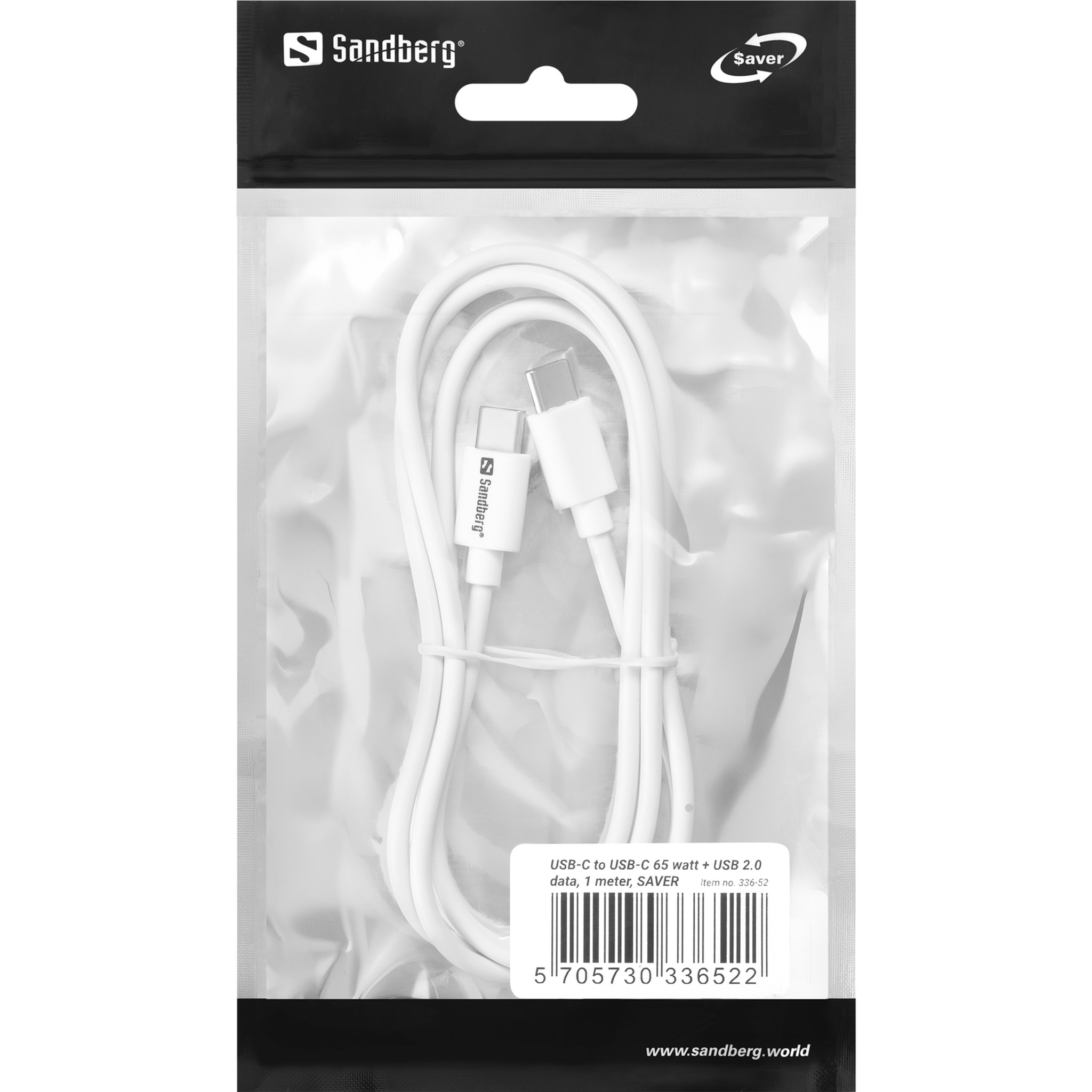 SANDBERG USBC USBC 65W 1M SAVER