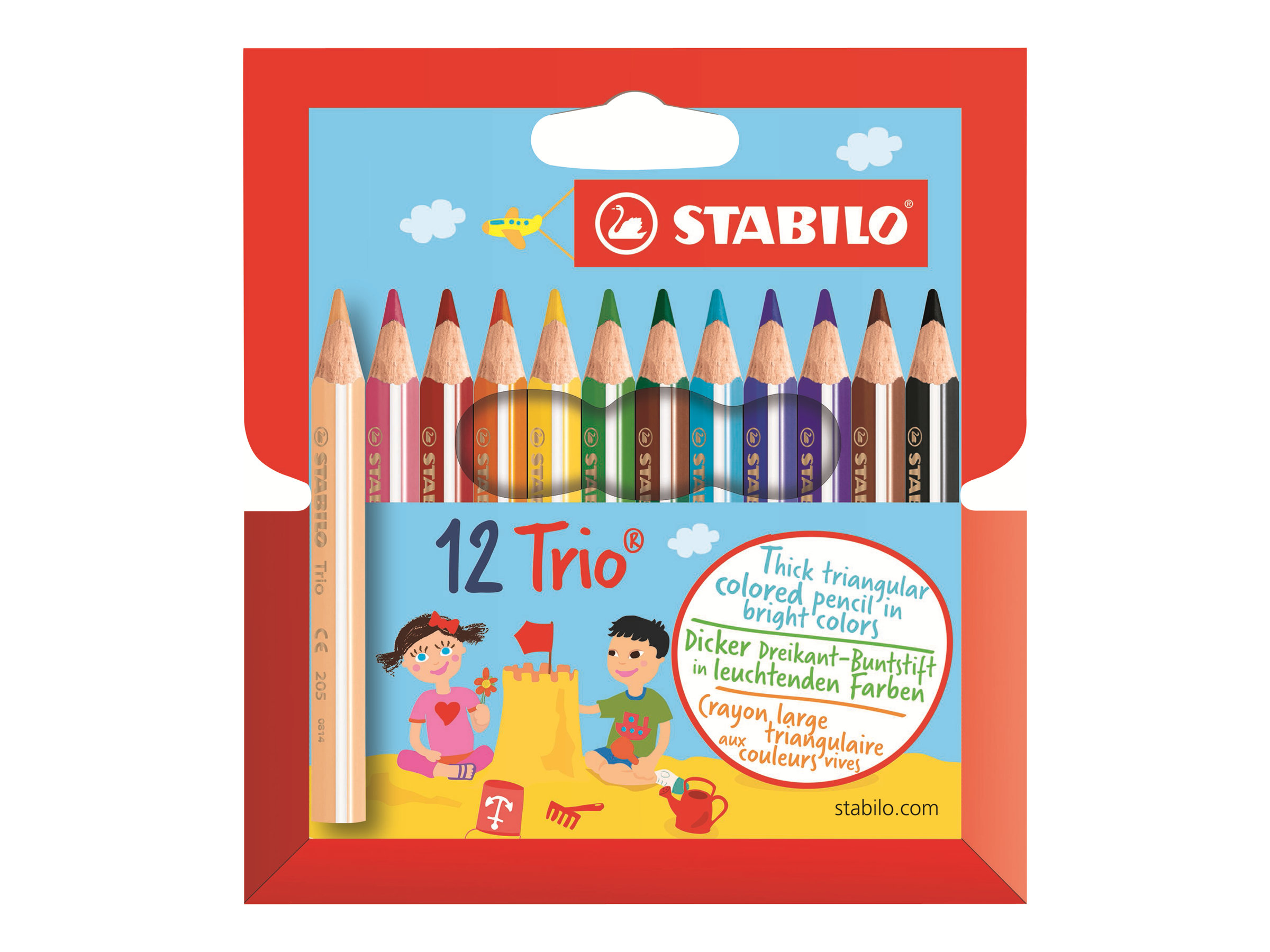 STABILO Trio® dick und kurz Buntstifte farbsortiert, 12 St. STABILO Trio® dick und kurz Buntstifte farbsortiert, 12 St.