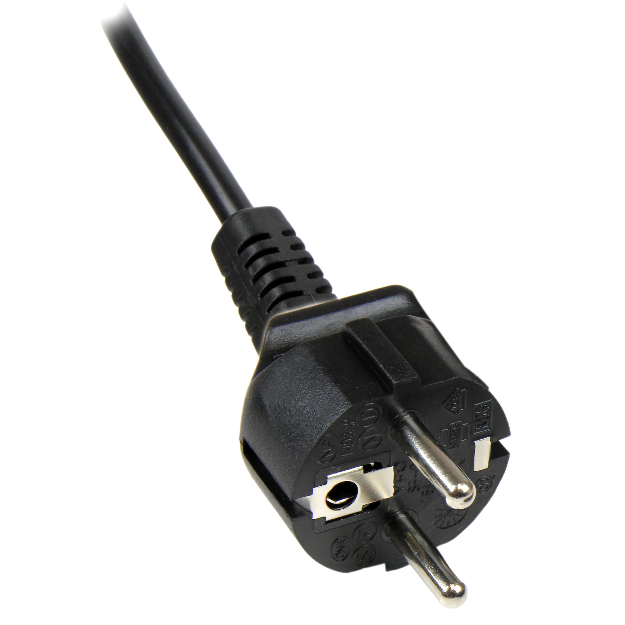 STARTECHCOM 2m 3 Prong Laptop Power Cord Schuko CEE7 to C5 Clover Leaf Power Cable Lead