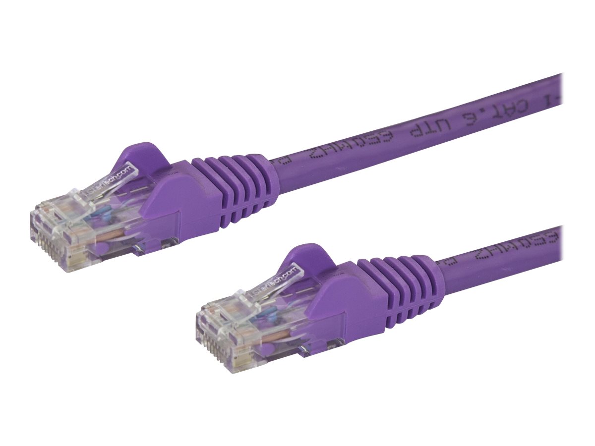 STARTECH.COM 3 m Purple Cat6 Patch Cable with Snagless RJ45 Connectors - Cat6 Ethernet Cable - 3m Cat 6 UTP Cable