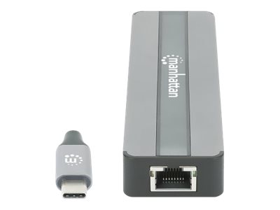 7-in-1-Dockingstation USB C-Stecker auf HDMI-Buchse 4K30Hz 2x USB-A 5 Gbit/s Gigabit-RJ45 USB-C PD 87W Kartenleser