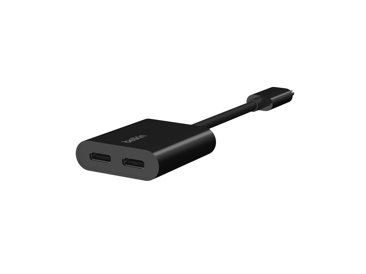 RockStar USB-C Audio- und Ladeadapter, schwarz
