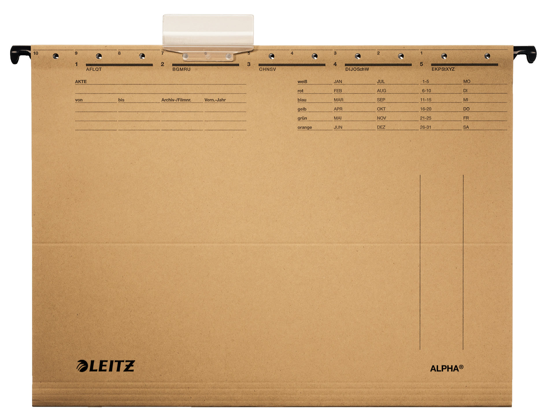 LEITZ Hängemappen ALPHA 1915 naturbraun, 25 St