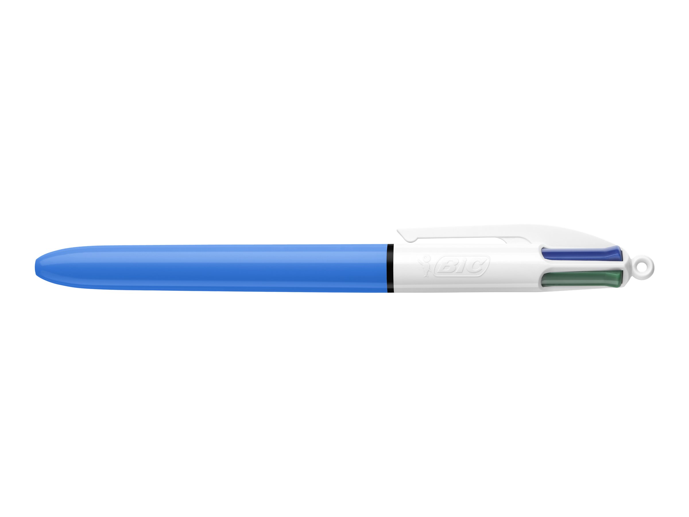 BIC 4-Farben-Kugelschreiber 4 Colours Original hellblau/weiÃ, Schreibfarbe: schwarz, blau, rot, grÃ¼n, 1 St.