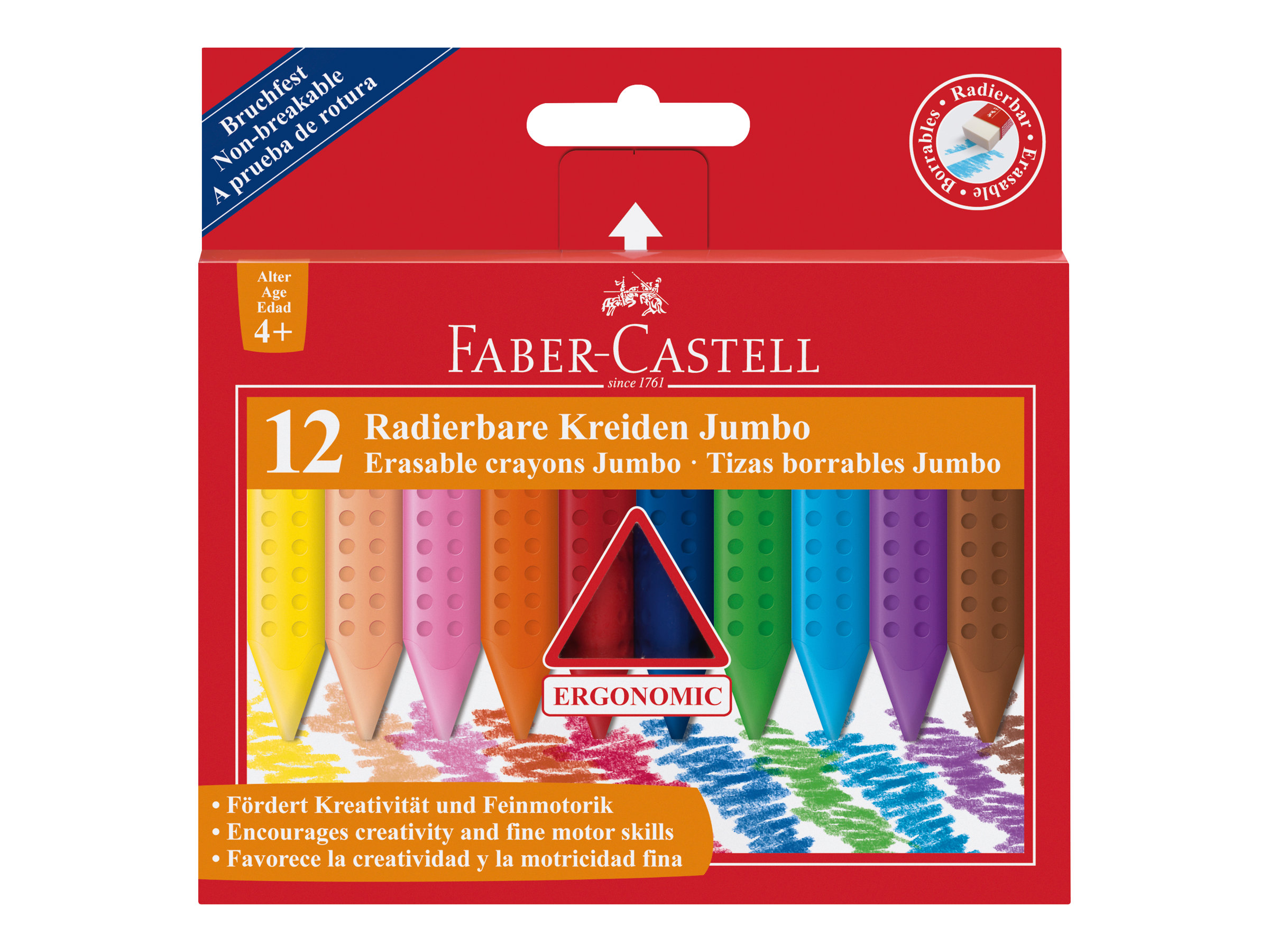 FABERCASTELL Jumbo Wachsmalstifte farbsortiert, 12 St