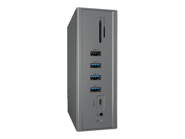 ICY BOX IB-DK2262AC USB Type-C+ Type-A DockingStation mit dreifachem Videoausgang bis 55W Power Delivery unterstuetzt 2x 2K 60 Hz