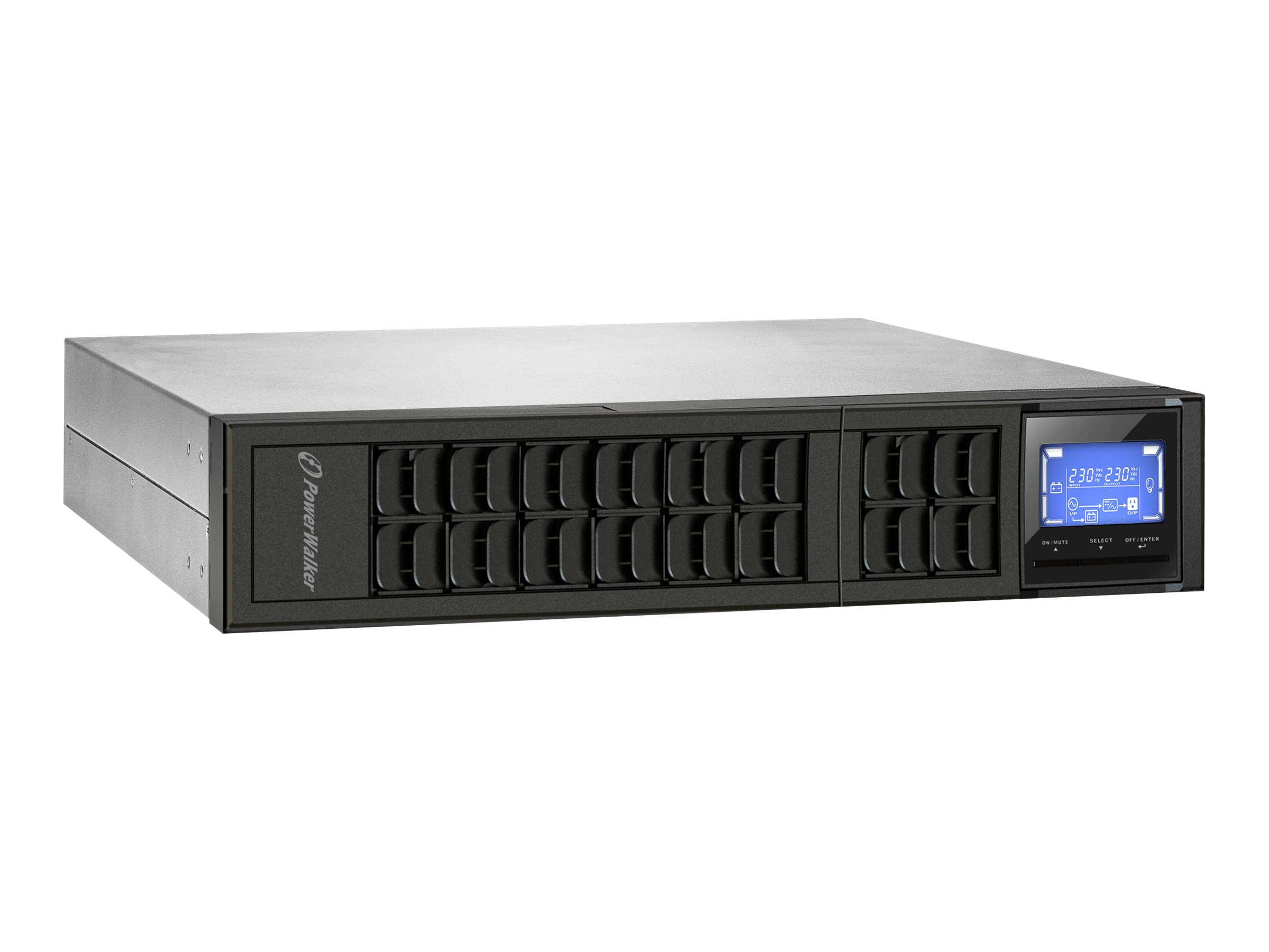 POWERWALKER VFI 2000 CRM LCD 2000VA / 1600W Online USV Tower/Rack Doppelwandler SNMP Slot