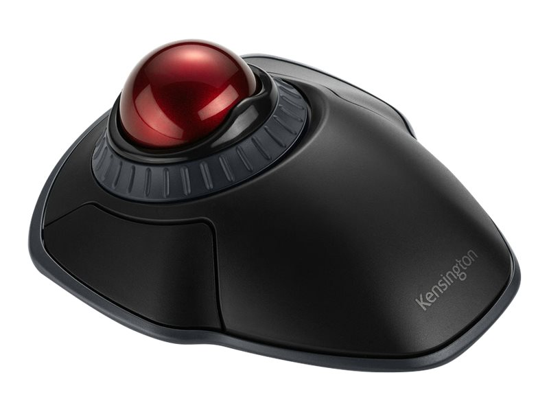 Kensington Orbit mit Scroll-Ring Trackball kabellos rot, schwarz