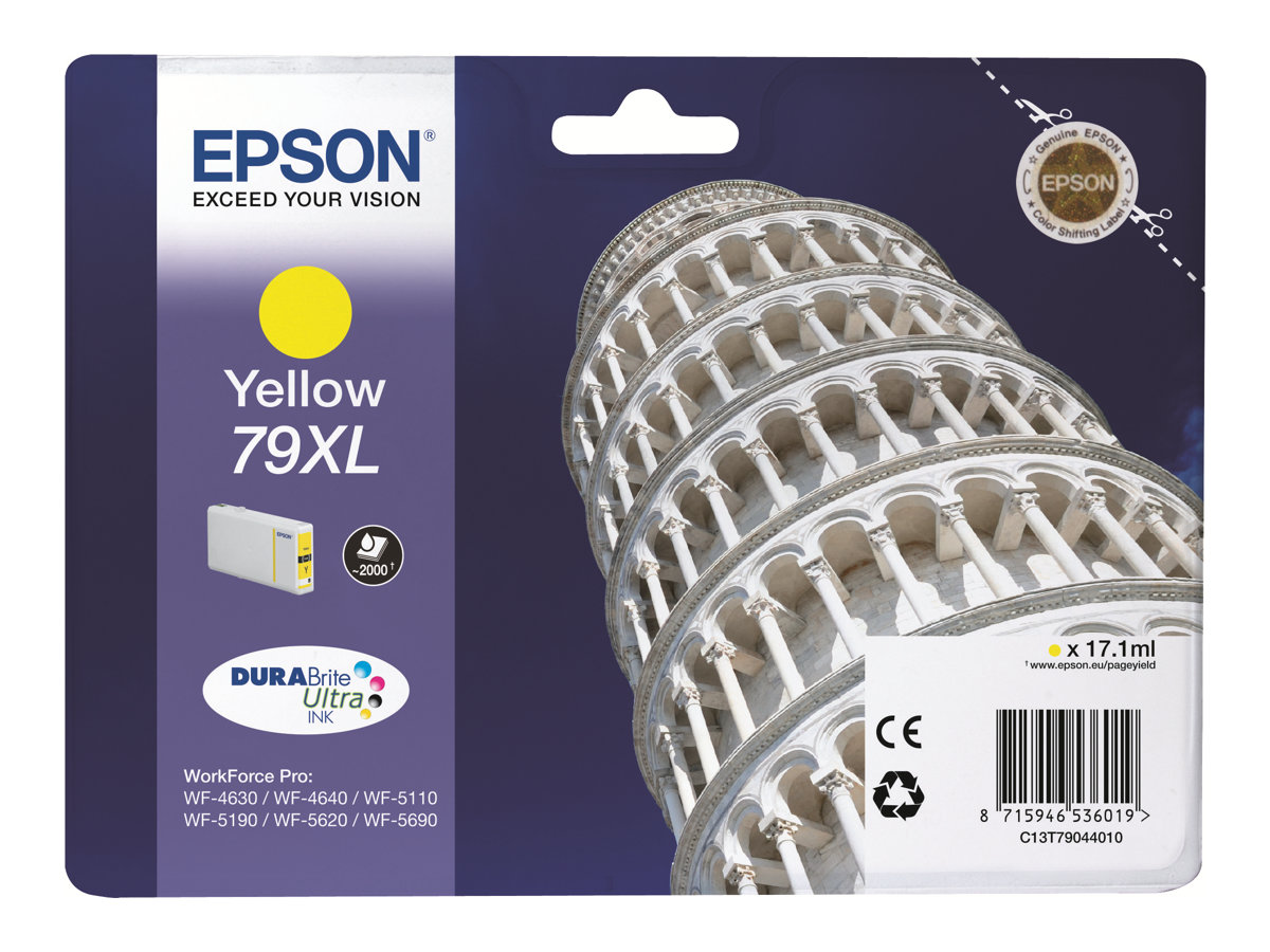EPSON 1LB 79XL ink cartridge yellow high capacity 17.1ml 2.000 pages 1-pack EPSON 1LB 79XL ink cartridge yellow high capacity 17.1ml 2.000 pages 1-pack