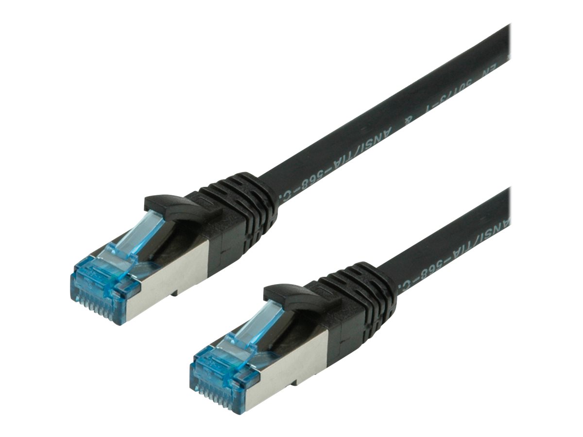 VALUE Patchkabel Kat.6A Class EA S/FTP PiMF LSOH schwarz 0,5m
