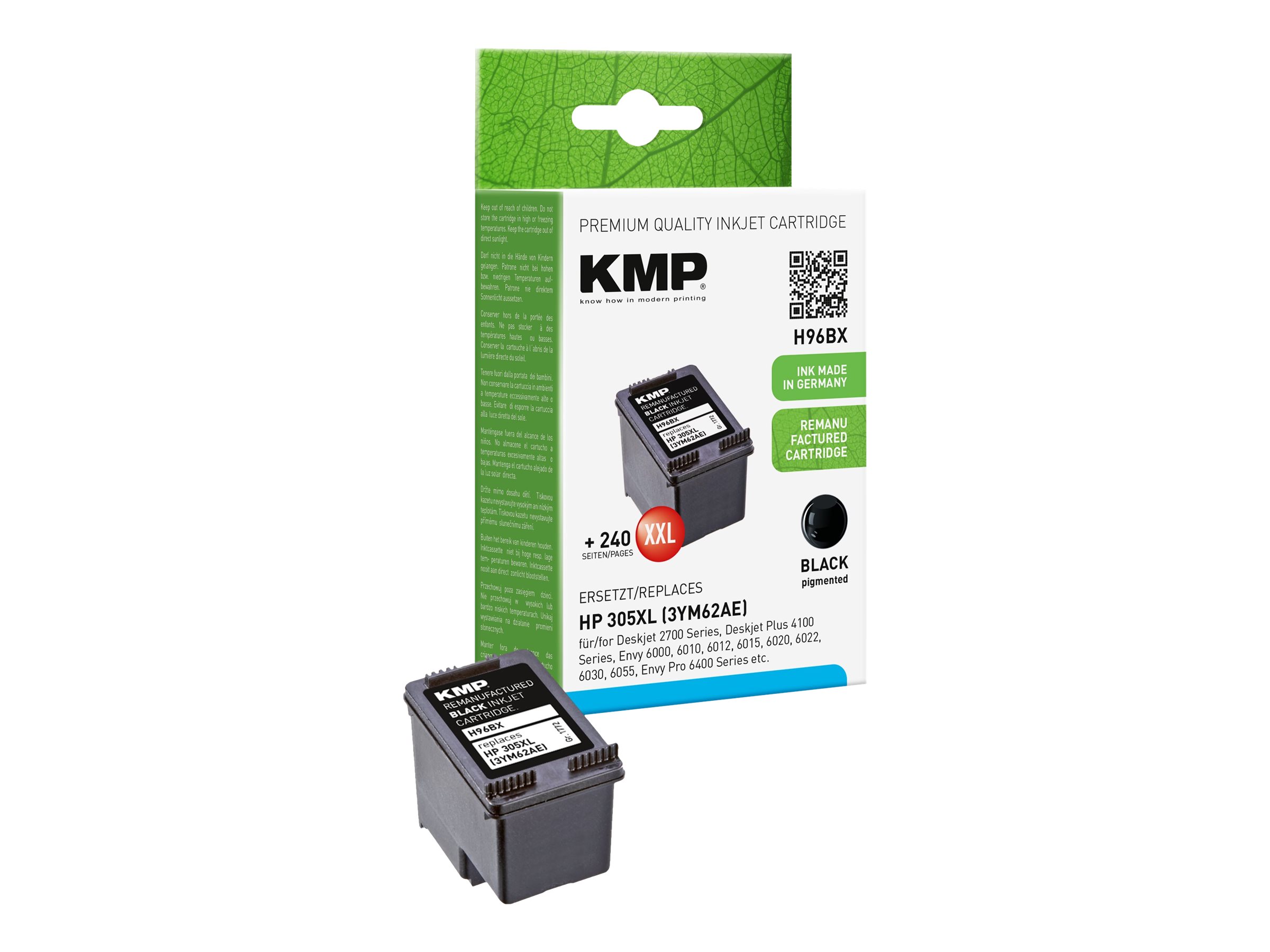 KMP H96BX schwarz Druckerpatrone kompatibel zu HP 305XL (3YM62AE) KMP H96BX schwarz Druckerpatrone kompatibel zu HP 305XL (3YM62AE)