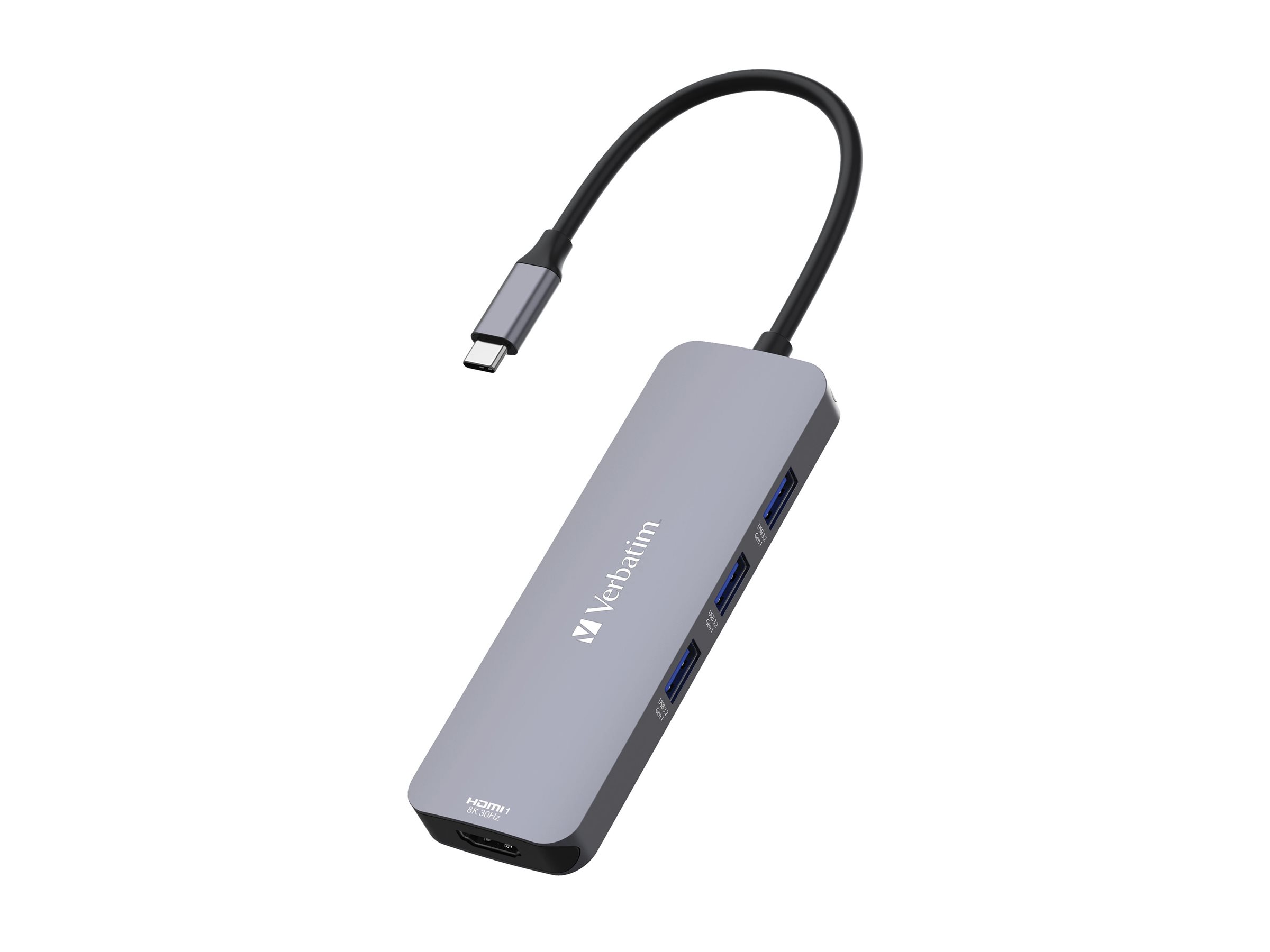 Verbatim USB-C Pro Multiport-Hub mit 8 Anschluessen CMH-08 Verbatim USB-C Pro Multiport-Hub mit 8 Anschluessen CMH-08
