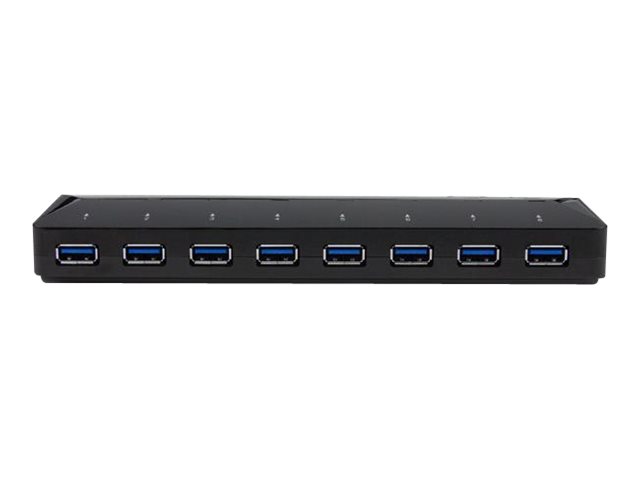 StarTech.com 10 Port USB 3.0 Hub mit Lade- und Sync Port - 2 x 1,5A Ports - Desktop Hub und Schnelllade Station - USB-Umschalter für die gemeinsame Nutzung von Peripheriegeräten - 10 Anschlüsse