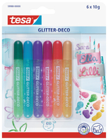 6 tesa Glitter Deco Candy Colors Klebestifte 6x 10,0 g