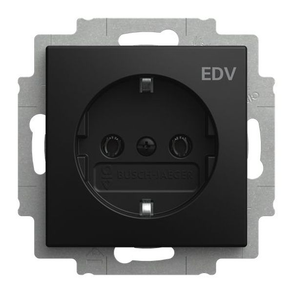 ABB BJ 20 EUC/DV-915 SCHUKO Steckdosen-Einsatz EDV sw matt