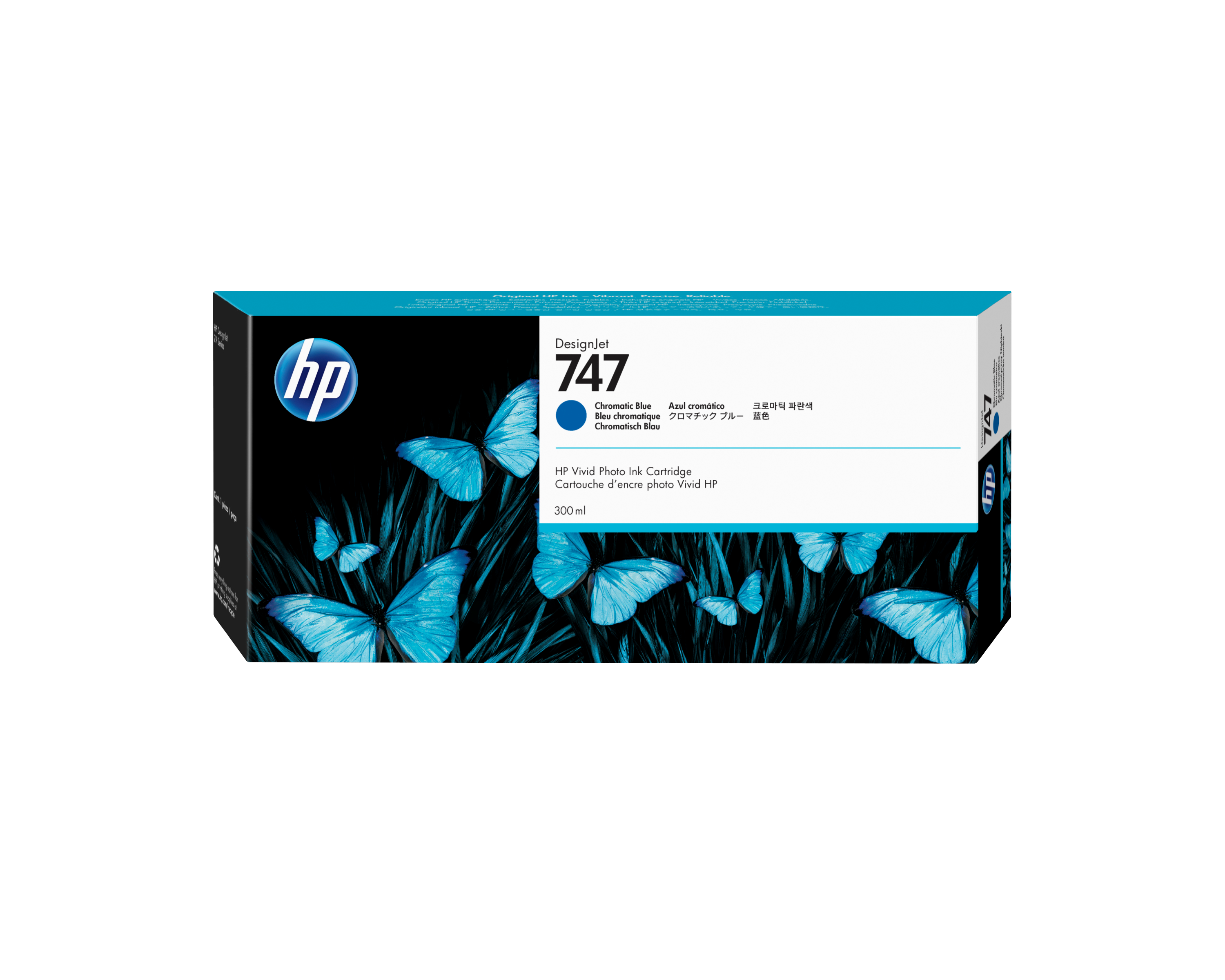 HP 747 Tintenpatrone Chromatic Blue 300 ml