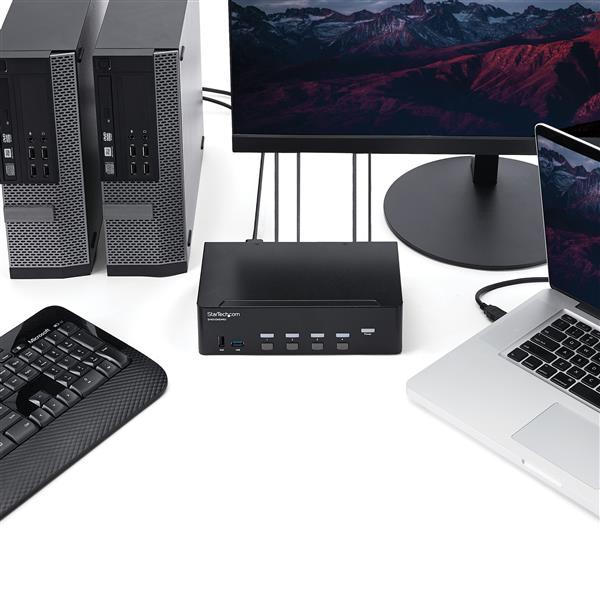 STARTECHCOM KVM Switch HDMI 4 Port 4K 30 Hz KVM Extender für HDMI KVM HDMI Umschalter