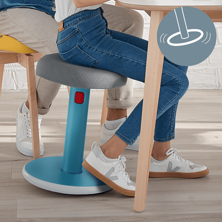 LEITZ Bürohocker Ergo Cosy 65180061 grau, blau, 1 St