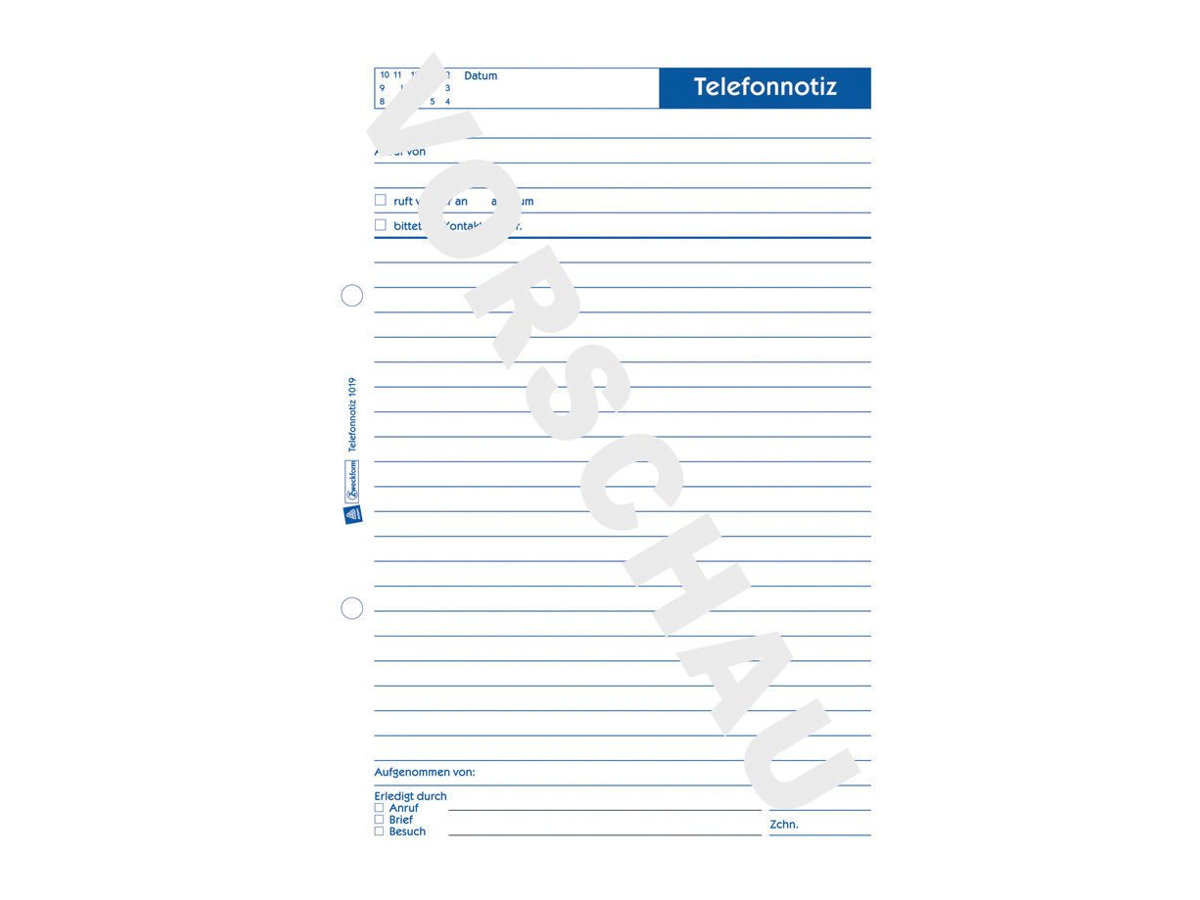 AVERY Zweckform Telefonnotiz Formularbuch 1019