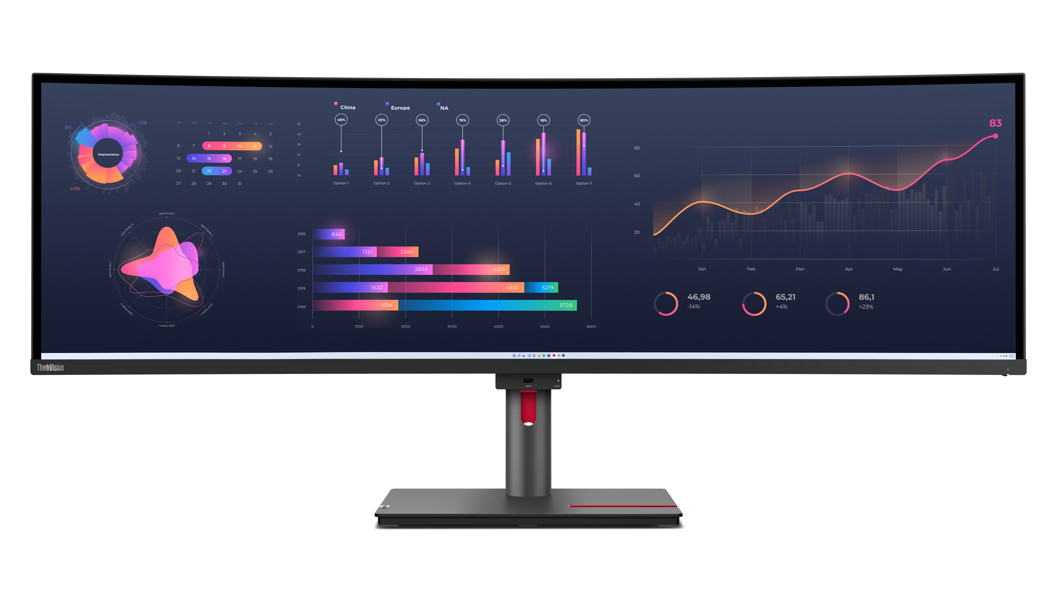 LENOVO ThinkVision P49w30 124,46cm 49Zoll IPS 5120x1440 329 60Hz 350cdm2 4ms 2x HDMI DP 4xUSB 32 G1 USBC 32 G1 USBB 32 G1 TS