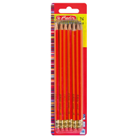 herlitz Scolair Bleistifte HB rot mit Radierer, 24 St