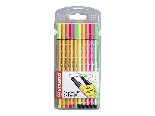 STABILO point 88 und pen 68 Malset farbsortiert, 10 St. STABILO point 88 und pen 68 Malset farbsortiert, 10 St.