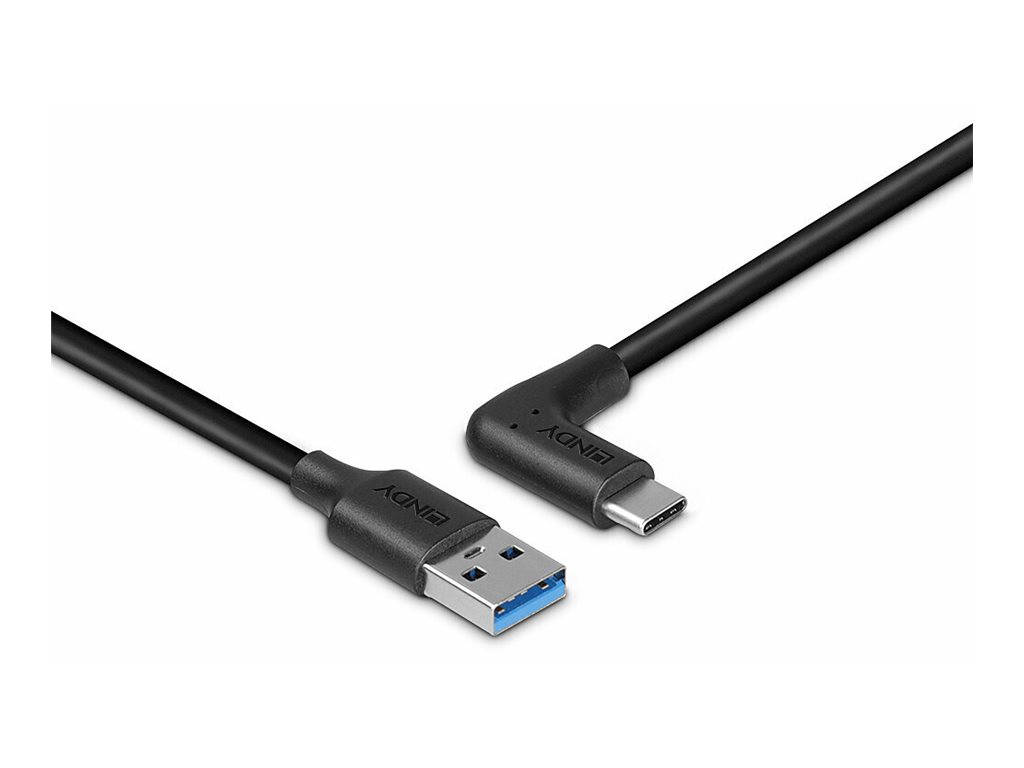 LINDY 1m USB 3.2 Typ A an C Kabel 90 gewinkelt