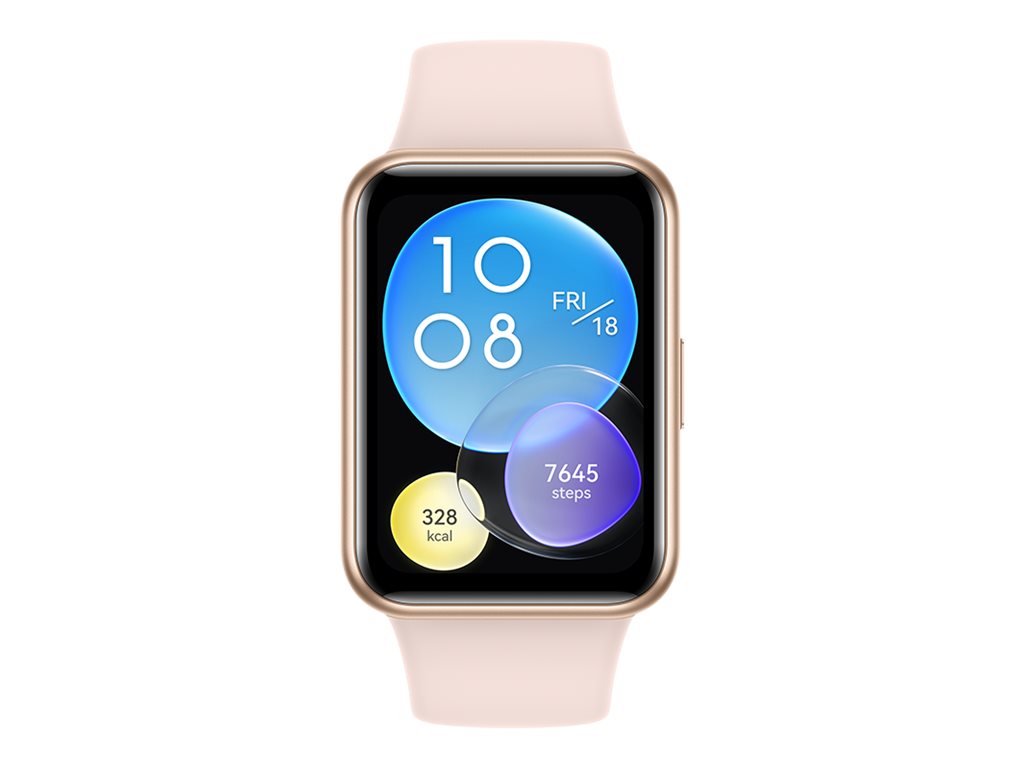 Huawei Watch Fit 2 Active - Sakura pink - intelligente Uhr mit Riemen - Silikon - Sakura Pink - Handgelenkgröße: 130-210 mm - Anzeige 4.4 cm (1.74")