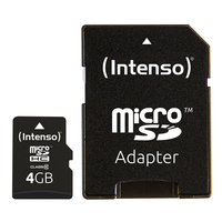 Intenso MicroSDHC Card 4 GB inkl. SD-Adapter (class 10)