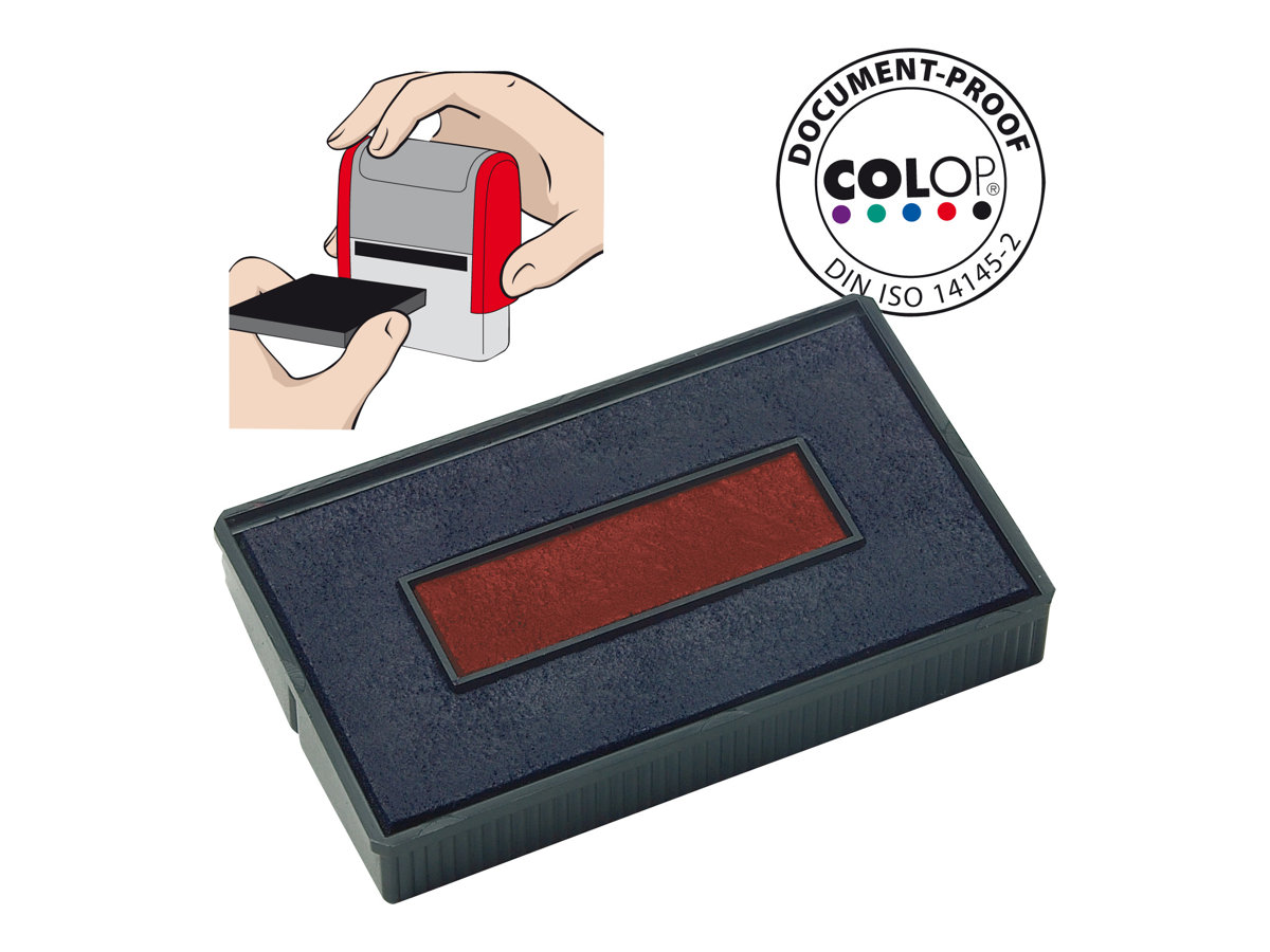 2 COLOP Ersatzstempelkissen S260 blau/rot 2,4 x 4,5 cm