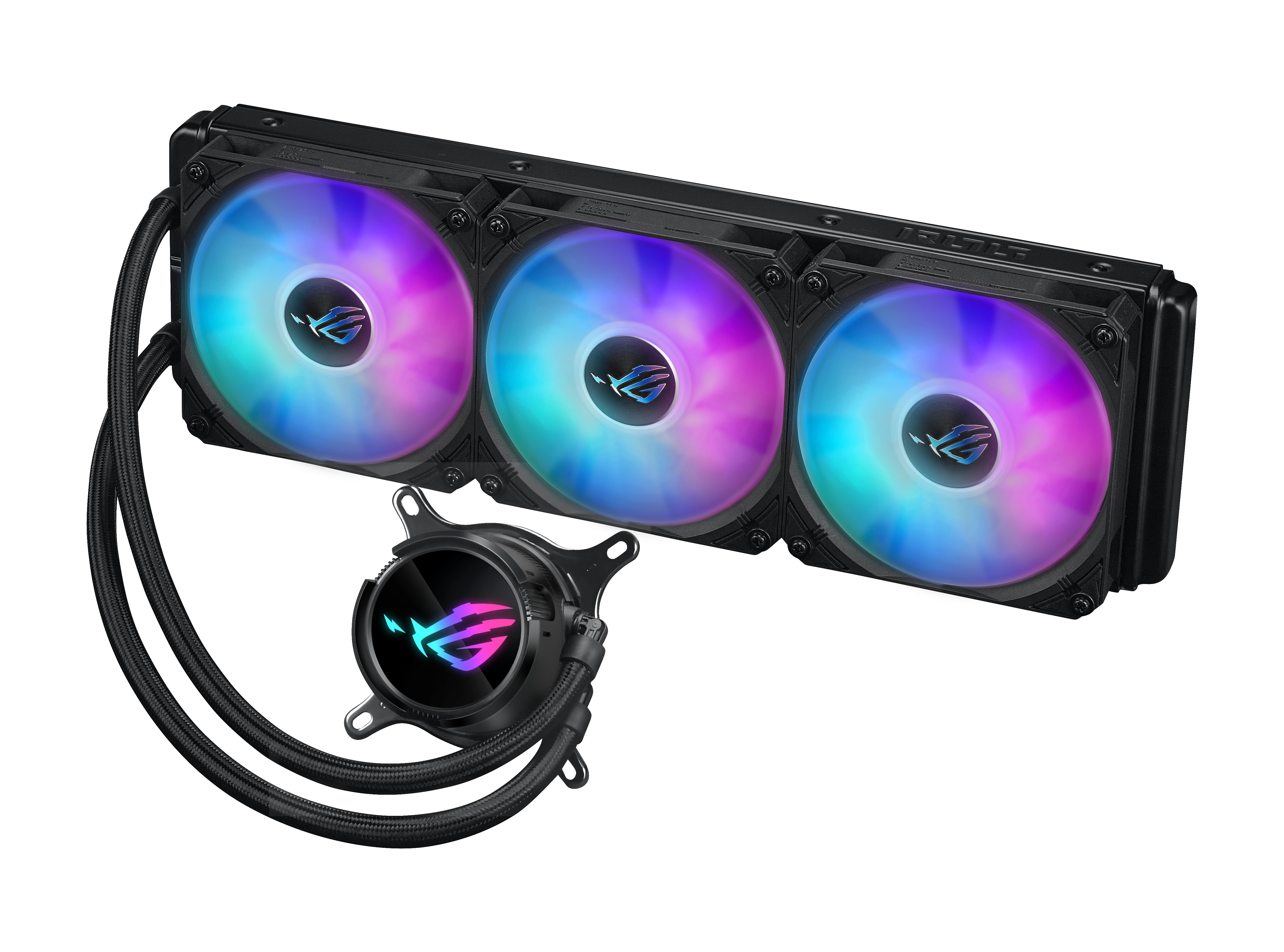 ASUS ROG Strix LC III 360 ARGB allinone CPU liquid cooler with 360 rotatable water block Premium ROG ARGB fans