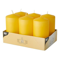 6 STARPAK Stumpenkerze goldgelb 6 STARPAK Stumpenkerze goldgelb