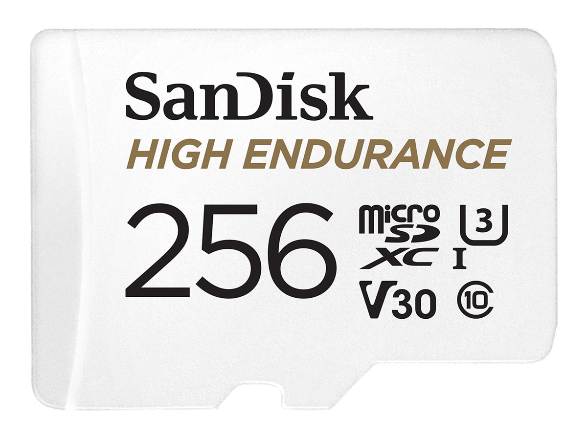 CARD 256GB Sandisk High Endurance Microsdxc 100MBs Adapter