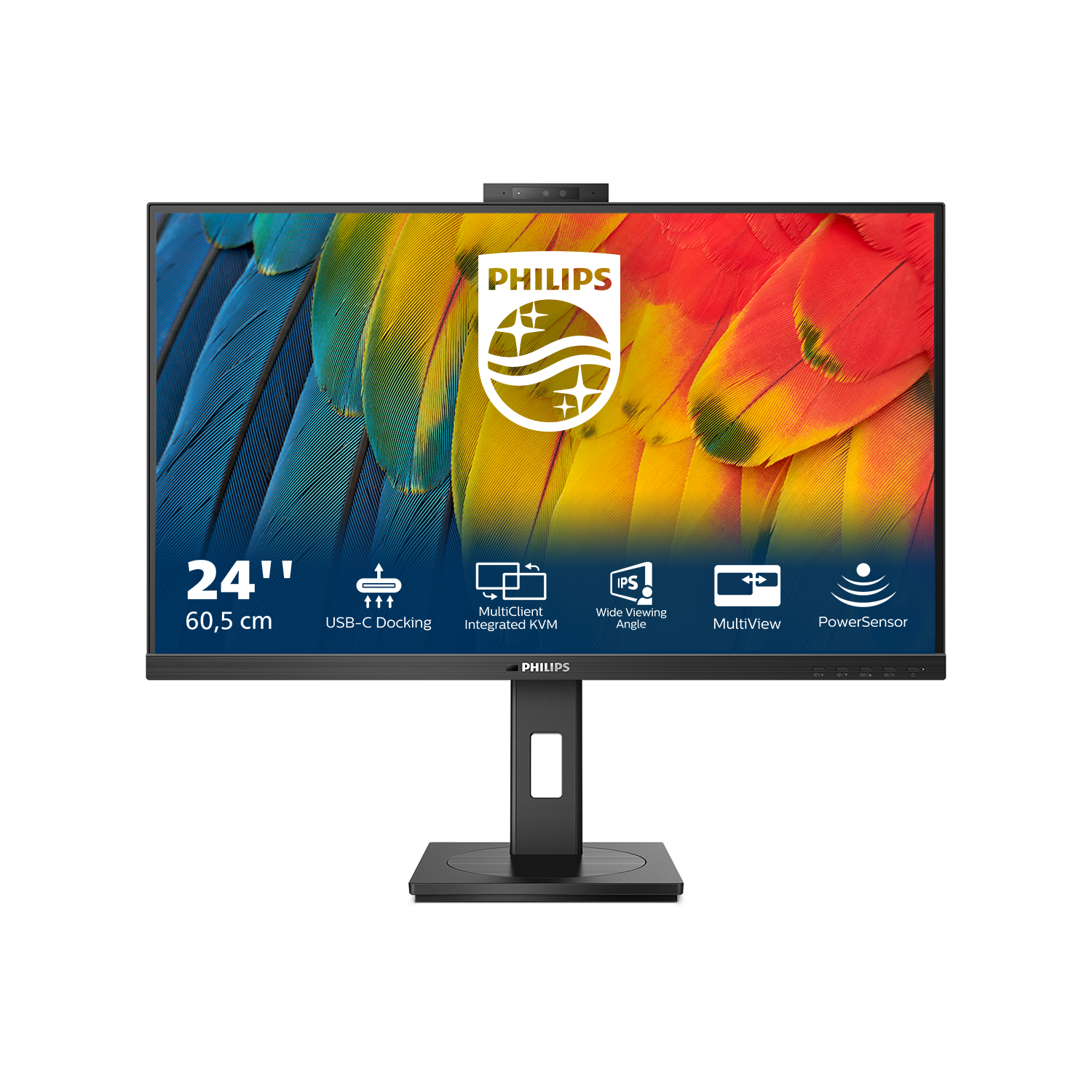 60,5cm23,8 1920x1080 Philips 24B1U5301H 169 FHD IPS 4ms 75Hz HDMI DP USBC Speaker Black