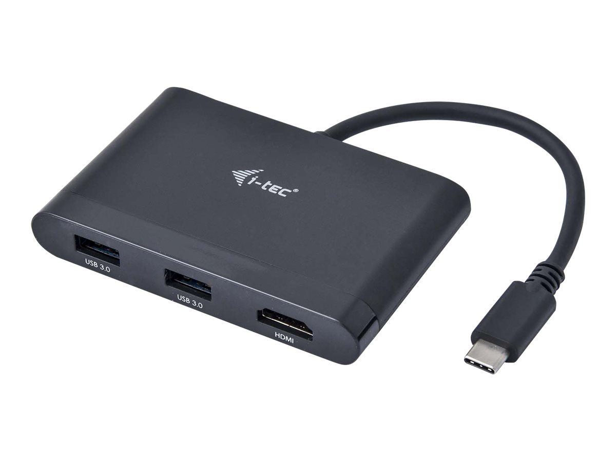 I-TEC USB-C HDMI und USB Adapter mit Power Delivery, 1xHDMI 4K, 2xUSB 3.0 Port, 1xUSB-C Power Delivery/Datenport kompatible mit TB 3