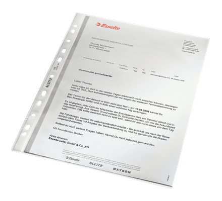 100 LEITZ Prospekthuellen 4796 DIN A4 transparent genarbt 0,065 mm