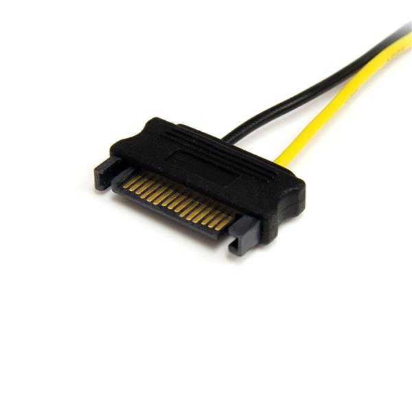 STARTECHCOM 15cm SATA Strom auf 8 pin PCI Express Grafikkarten Stromkabel PCIe YKabel Adapter