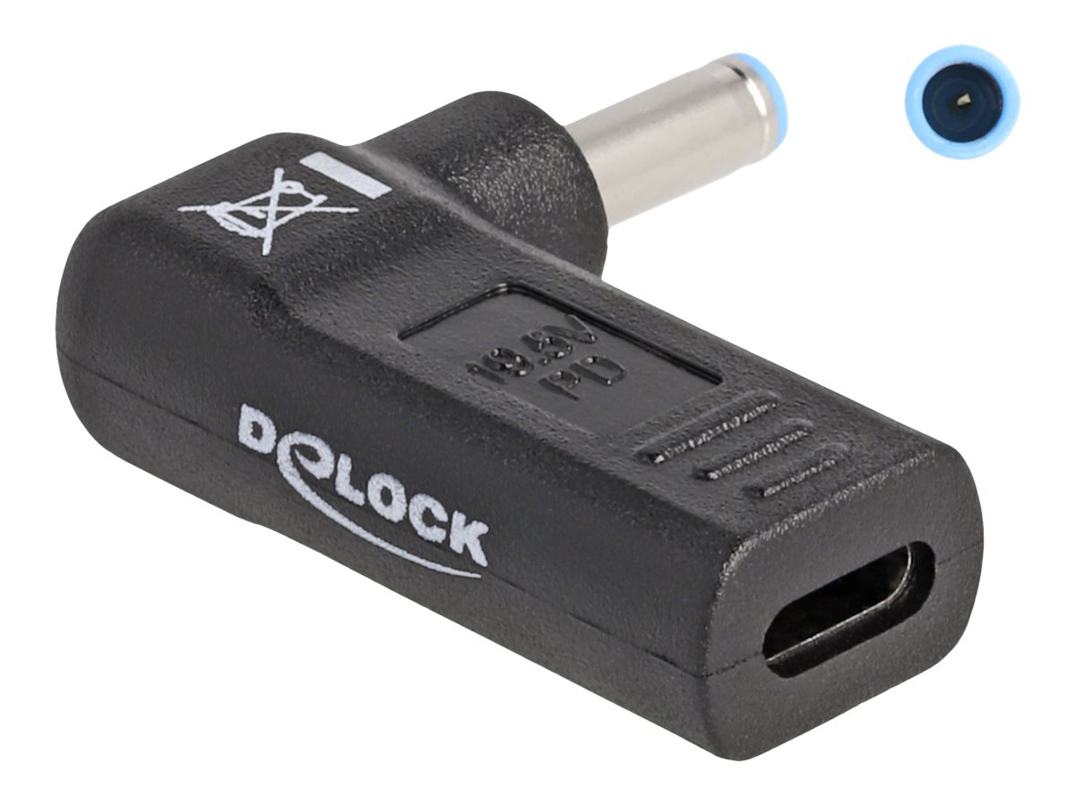Delock Adapter fuer Notebook Ladekabel USB Type-C Buchse zu HP 4,5 x 3,0 mm Delock Adapter fuer Notebook Ladekabel USB Type-C Buchse zu HP 4,5 x 3,0 mm