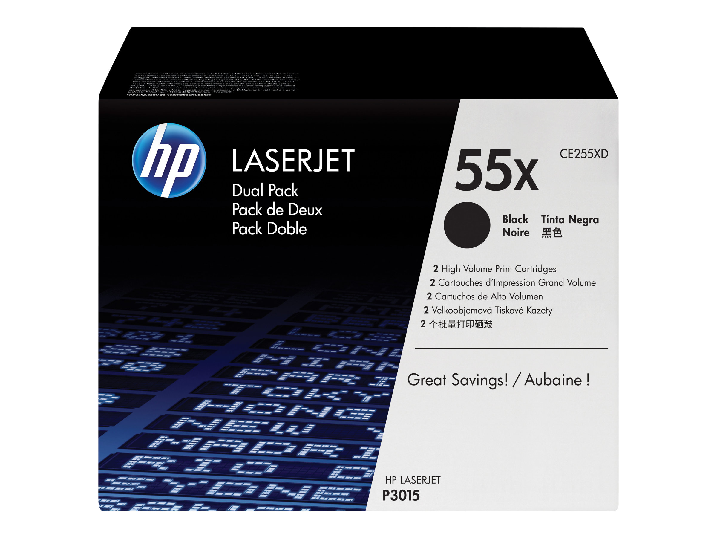 HP 55X (CE255XD) schwarz Tonerkartuschen, 2er-Set HP 55X (CE255XD) schwarz Tonerkartuschen, 2er-Set