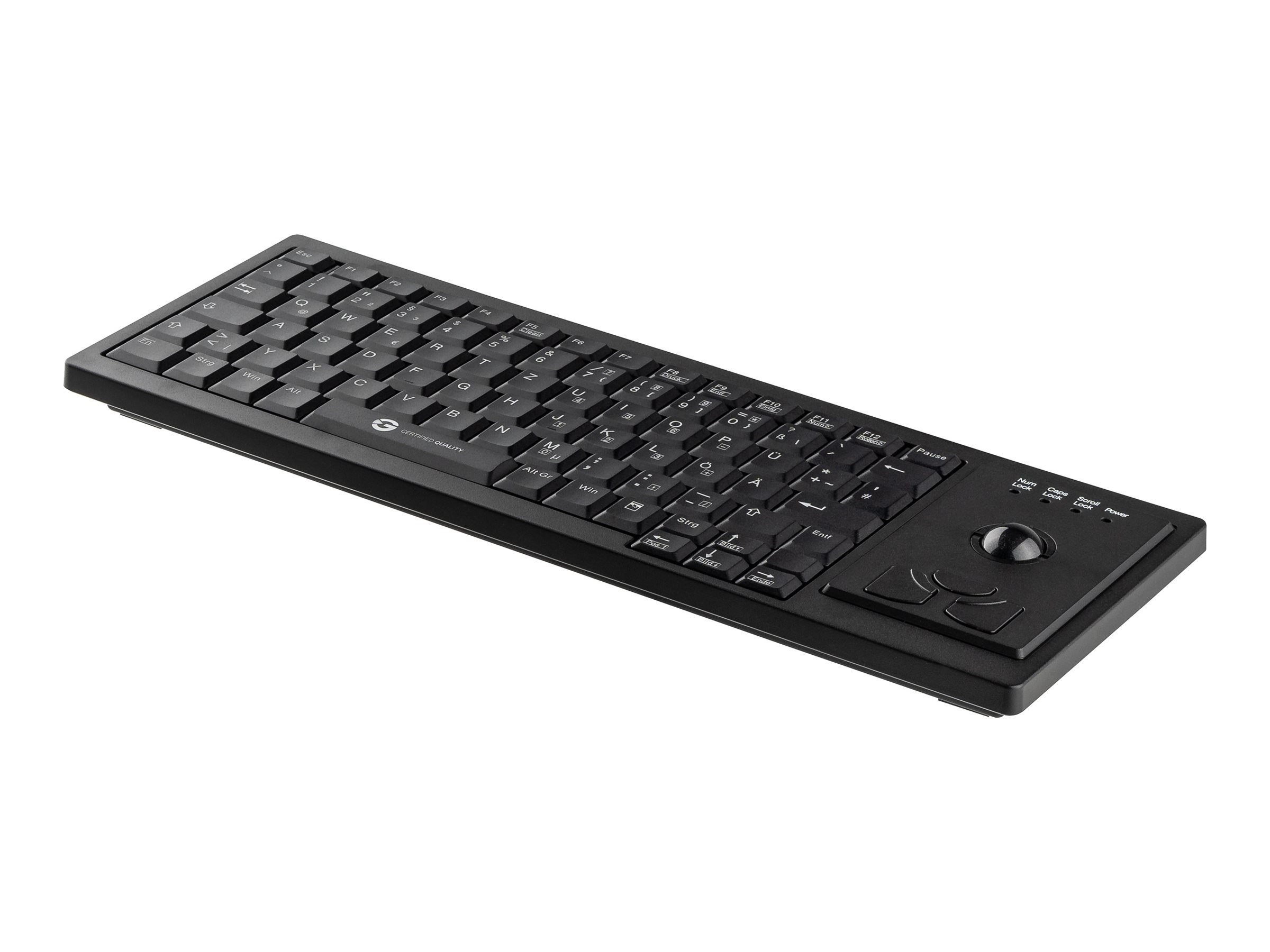 GETT Cleantype Xtra Roll Tastatur mit Trackball USB Farbe schwarz Layout DE