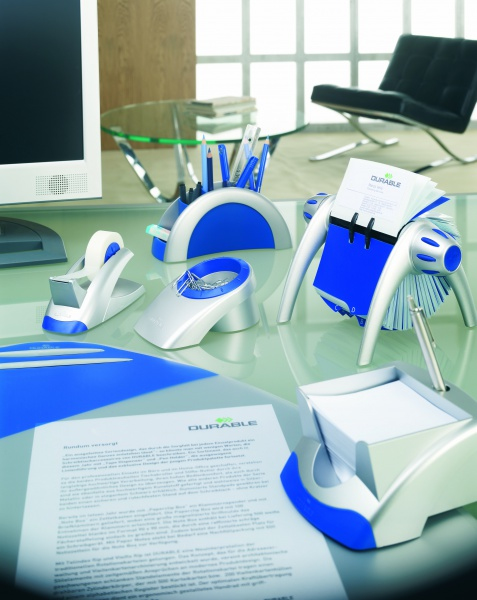 DURABLE Adresskartei Telindex desk silbergrau, fuer 500 Adress,- Telefonkarten