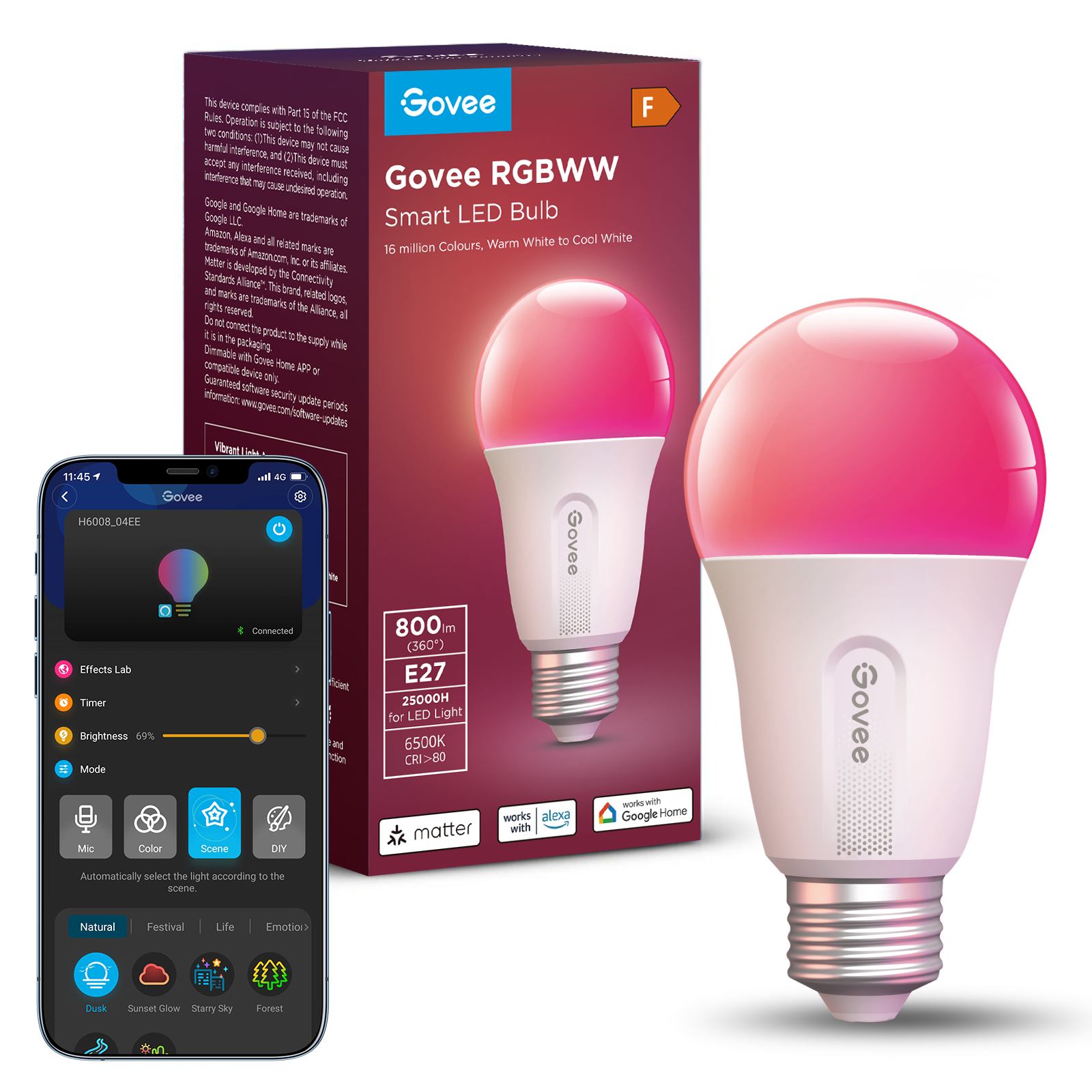 Govee Smart WifiBLE Light Bulb 800lm