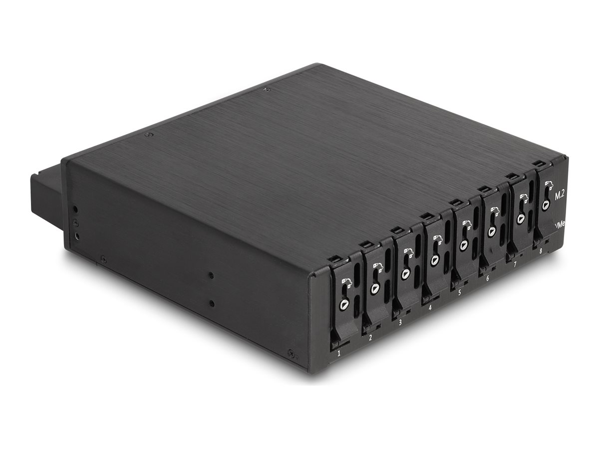 525 Wechselrahmen fuer 8 x M2 NVMe SSD mit Slim SAS SFF8654 Anschluss