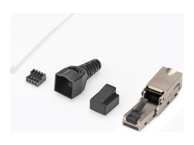 DIGITUS CAT 6A field assembly shielded Bendable AWG 277 to 221 solid and stranded wire