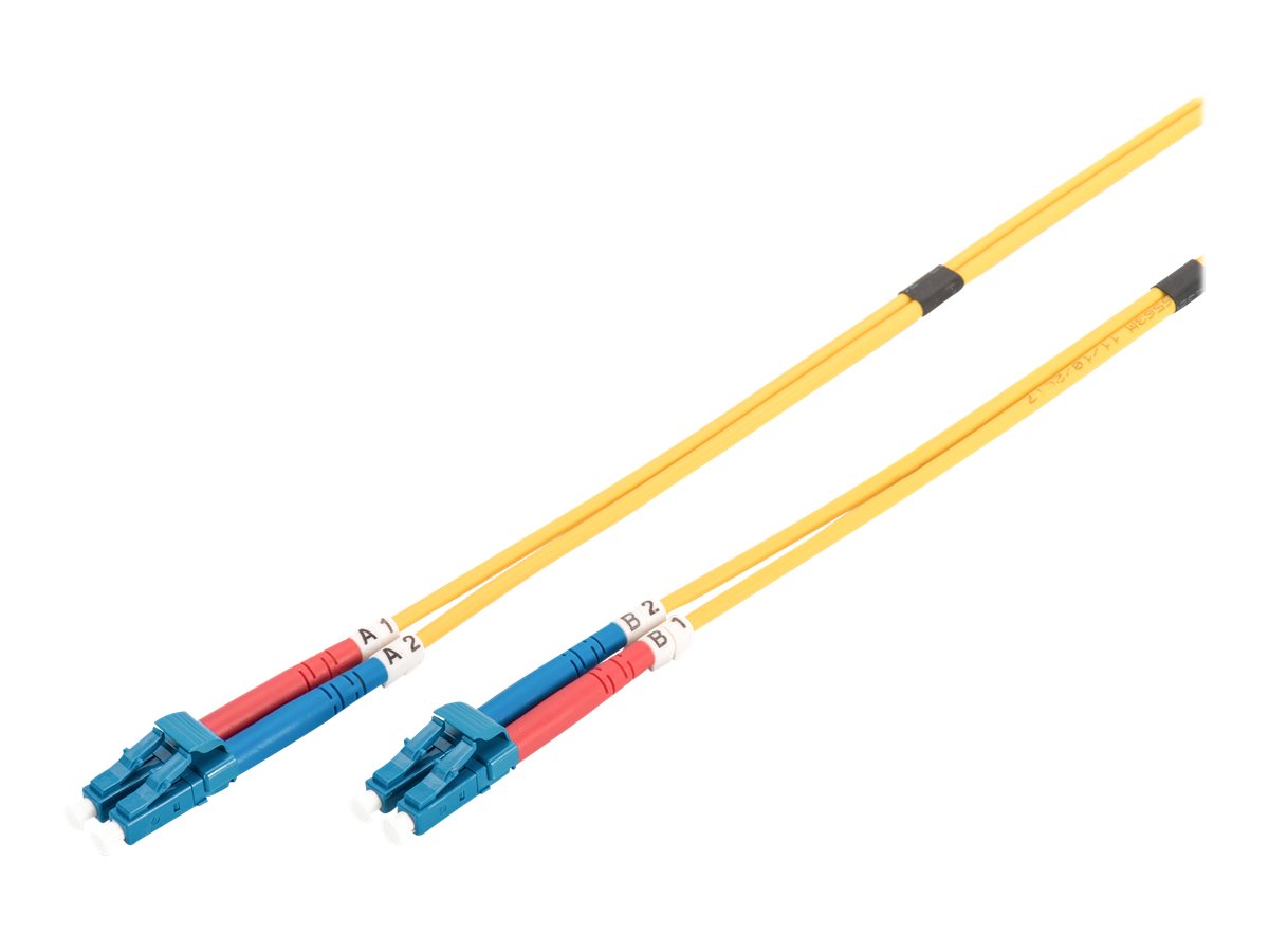DIGITUS LWL Patchkabel LC/LC 09/125um Singelmode Duplex Halogenfrei mit Messprotokoll gelb 2m DIGITUS LWL Patchkabel LC/LC 09/125um Singelmode Duplex Halogenfrei mit Messprotokoll gelb 2m