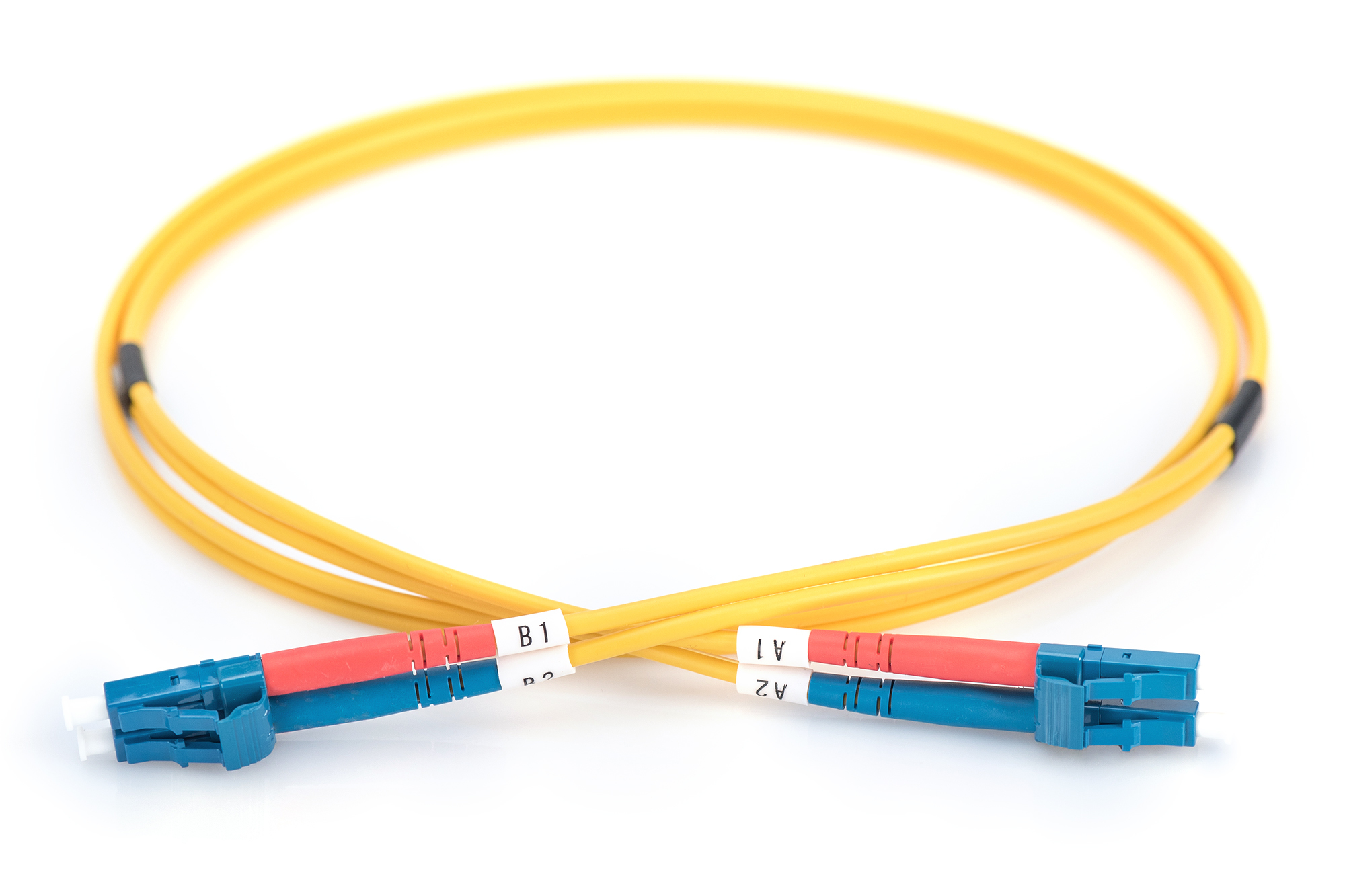 DIGITUS LWL Patchkabel LC/LC 09/125um Singelmode Duplex Halogenfrei mit Messprotokoll gelb 1m