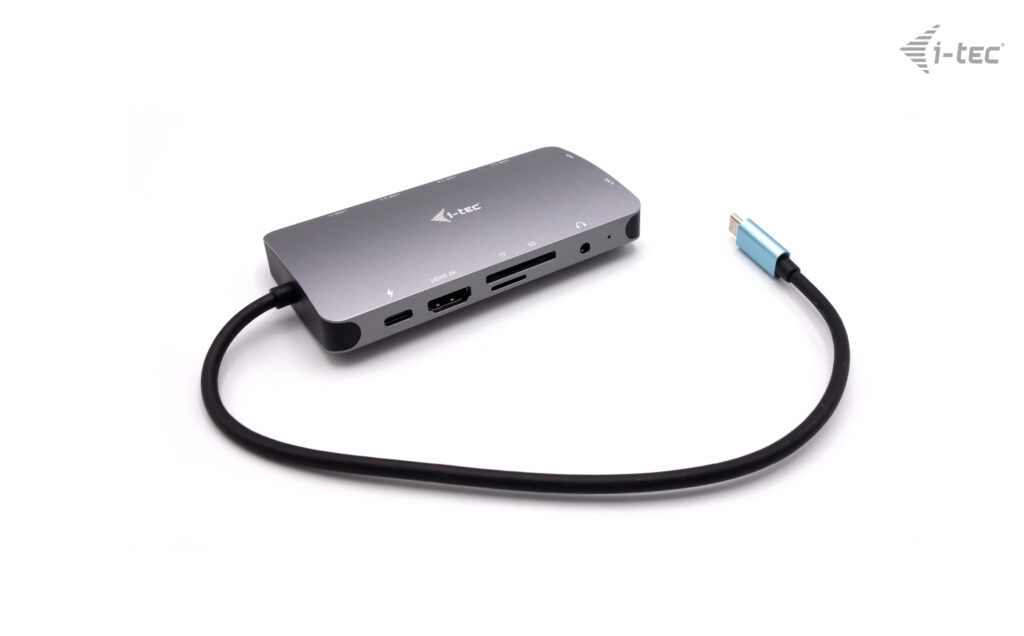 ITEC USBC Metal Nano Dock 1xHDMI 1xVGA 1xSD Kartenleser 1xmicroSD Kartenleser 1xGLAN 1xAudioMic 3xUSB 31 1xUSBC Data 1xUSBC PD