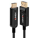 LINDY 30m Fibre Optic Hybrid DisplayPort 1.2 an HDMI 18G Kabel